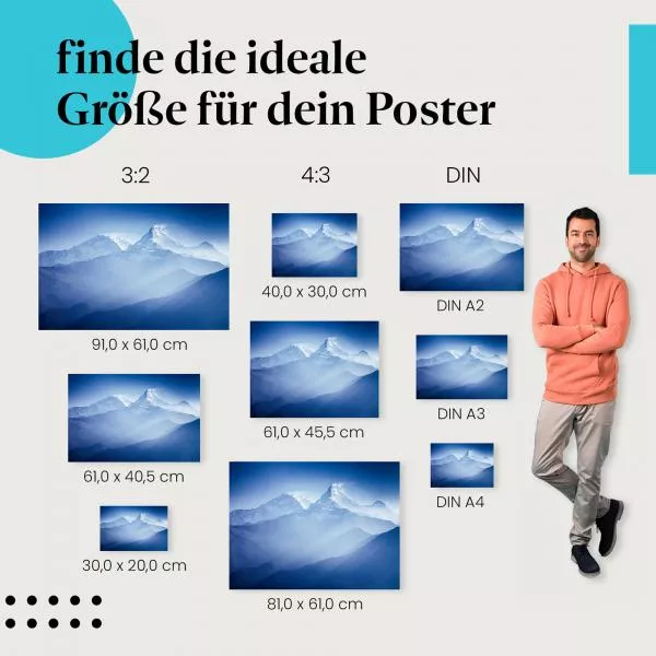 Himalaya: Schneebedeckte Gipfel & Landschaft | Postereck 0659 Himalaya: Schneebedeckte Gipfel & Landschaft | Postereck 0659